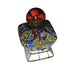 Painted details on the Colorful Flowers on Tent Bottle Limoges box, French art in miniature