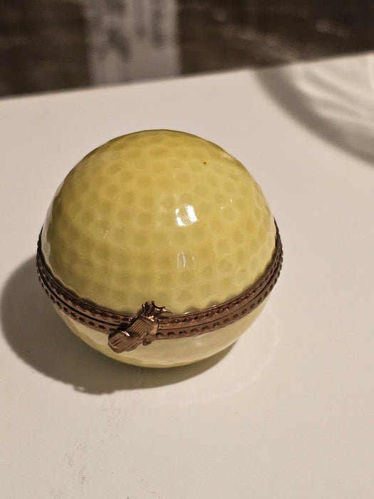 Yellow Golf Ball w Flag Painted Inside