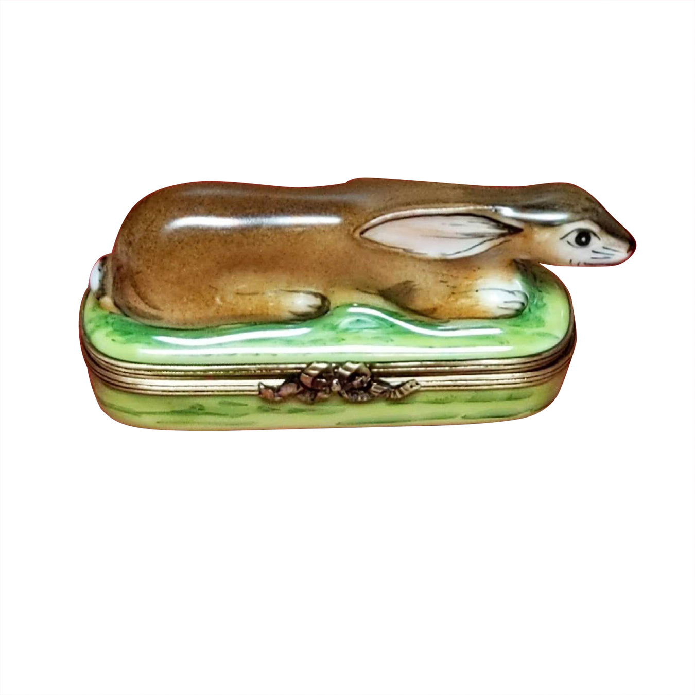 Bunny on Oblong Box Authentic Limoges Box