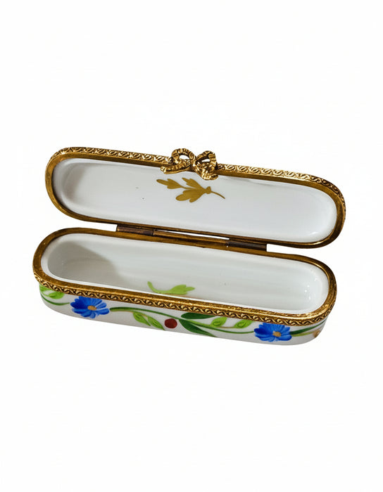 Blue Floral Needle Elegance Keepsake