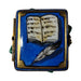 Collectible Stack of Books Limoges box with artisan brushwork