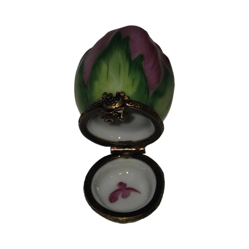 Hand-painted Small Rose Bud Stem Limoges box, French artistry for lovers of fine art