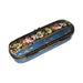 Painted details on the Blue Long Floral Rectangle Limoges box, French art in miniature