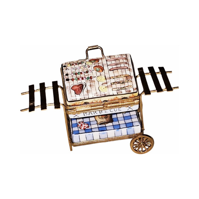 Limoges Boutique presents the Barbecue Grill, a genuine Limoges box painted by hand in France