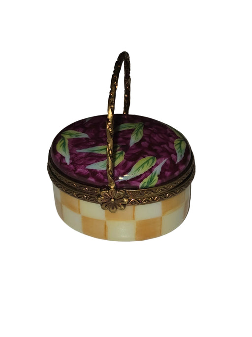 Cherries in Small Basket Authentic Limoges Box