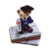 Limoges Boutique presents the Graduate Teddy on Diploma, a genuine Limoges box painted by hand in France