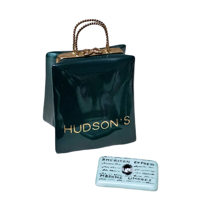 Hudson's Shopping Delight Box for Collectors Porcelain Limoges Bag purse fashion French Trinket Box