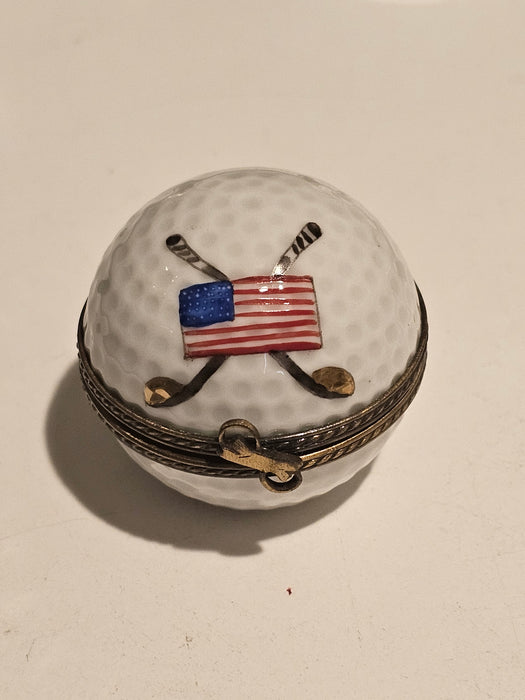 American Flag White Golf Ball