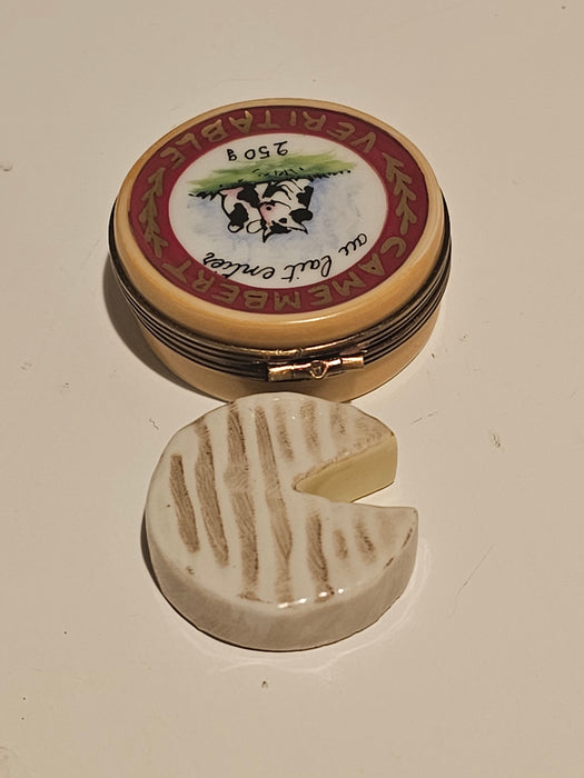 Red Cambert Cheese Porcelain Limoges Box PV