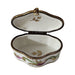 Hand-painted Shaped with Pink Flowers Limoges box, French artistry for lovers of fine art