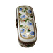 Artisan-painted Long Box with Blue Flowers Limoges box from France, a cherished collectible