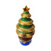 Hand-painted Gold Garland Christmas Tree Limoges box, French artistry for lovers of fine art