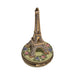 Collectible White Eiffel Tower with Flowers Limoges box with artisan brushwork