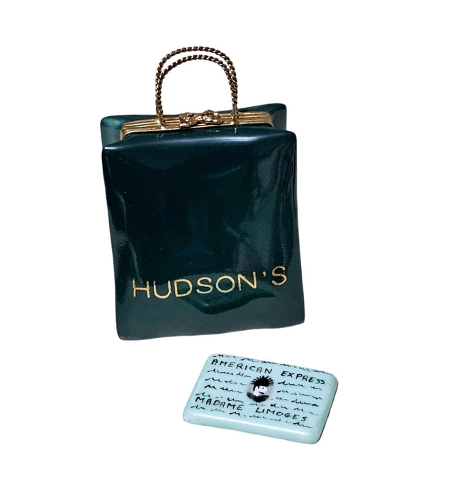 Hudson's Shopping Delight Box for Collectors Porcelain Limoges Bag purse fashion French Trinket Box