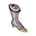 Hand-painted Victorian Shoe Boot Yellow Tip Limoges box, French artistry for lovers of fine art