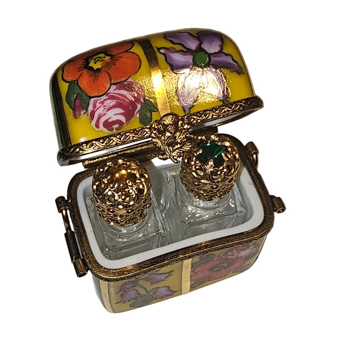 Yellow Green Perfume Flowers Box for Elegant Gifting