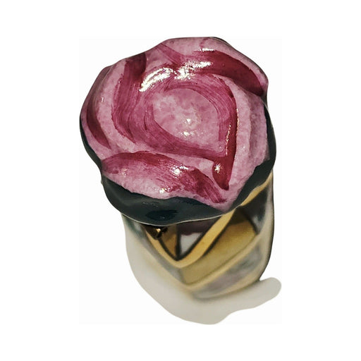 Treasured French collectible: Rose on Perfume Vial Limoges box, painted by hand