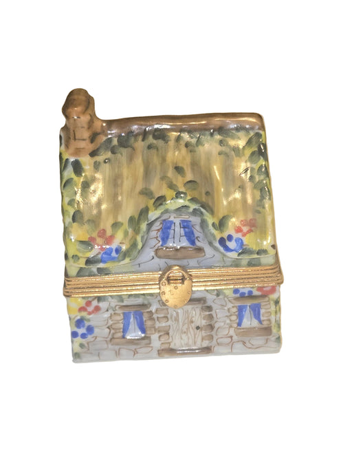 Yellow Cottage Home House Authentic Limoges Box