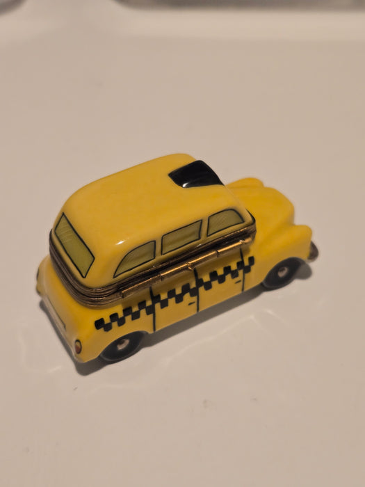 Yellow Taxi Limoges Box Authentic Limoges Box