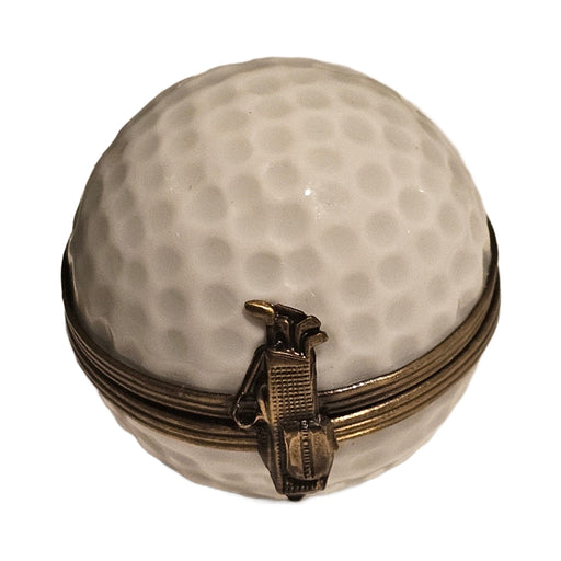 Limoges Boutique presents the White Golf Ball, a genuine Limoges box painted by hand in France