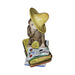Every brushstroke by hand on the Curious Monkey on Book Limoges box from France