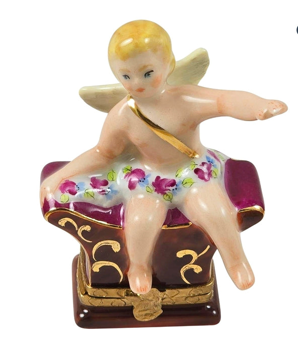 SITTING ANGEL Authentic Limoges Box