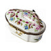 Artisan-painted Shaped with Pink Flowers Limoges box from France, a cherished collectible