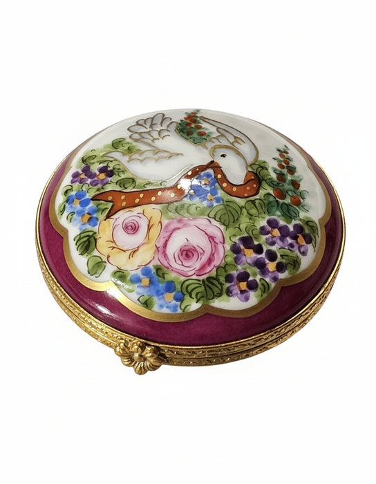 Burgundy Dove Box for Home Decor