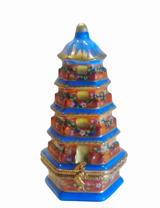 Colorful Pagoda Box Rochard Authentic Limoges Box