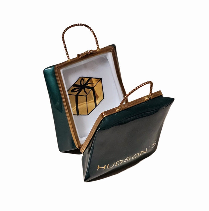 Hudson's Shopping Delight Box for Collectors Porcelain Limoges Bag purse fashion French Trinket Box