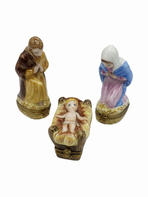 Nativity Set Jesus Mary Joseph 3 Limoges Boxes Authentic Limoges Box