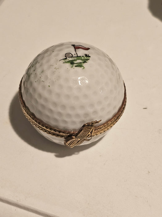 White Golf Ball with Hole Flag Inside
