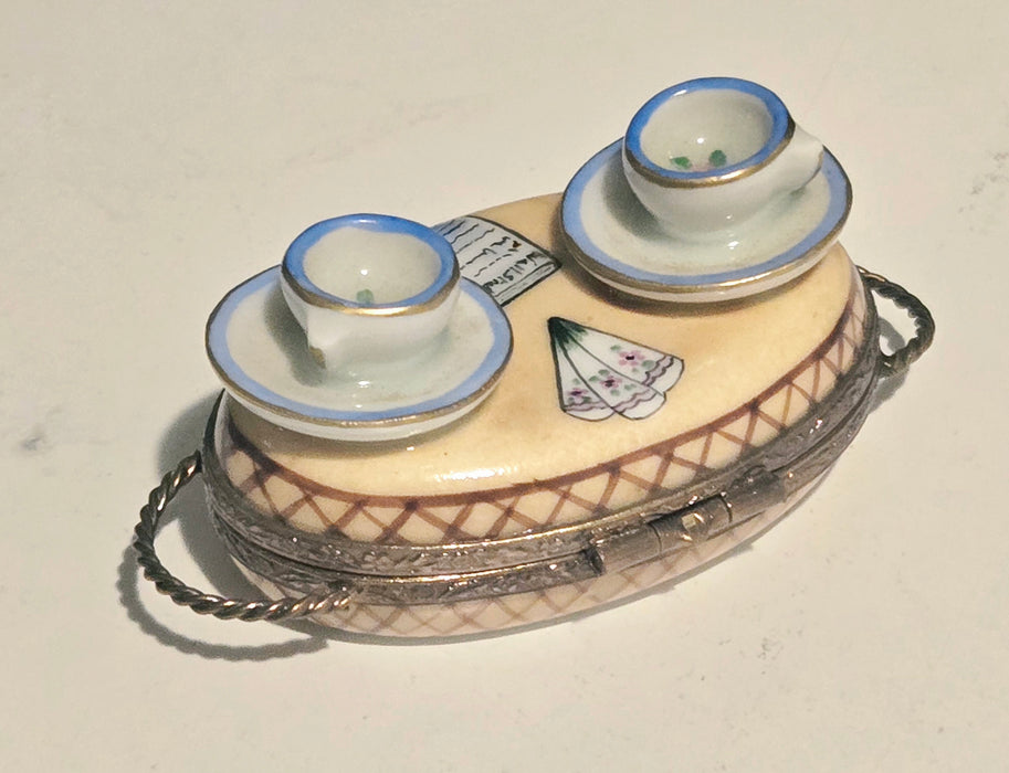 Tea Time for Two w Cups Limoges Box )
