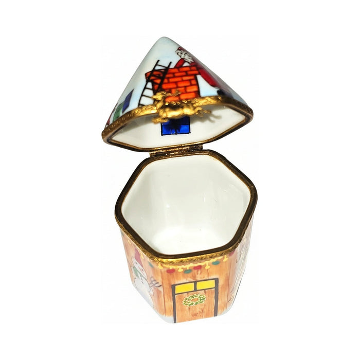 Gift idea for someone who loves France: Santa Claus on Christmas House Limoges box