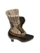 White Black Striped Victorian Boot Authentic Limoges Box