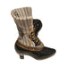 Gift idea for someone who loves France: White Black Striped Victorian Boot Limoges box