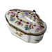 Shaped with Pink Flowers Limoges box painted by hand in Limoges, France, a gift to treasure