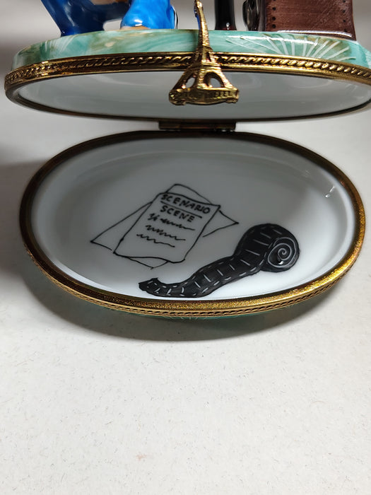 Director of Movie Film Camera Limoges Box Figurine Authentic Limoges Box