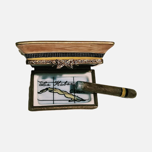 Cigar in Cohiba Ashtray Authentic Limoges Box