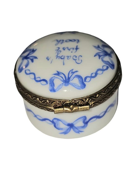 Small Blue Baby First Tooth Round