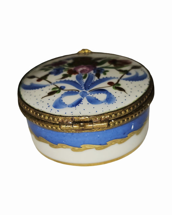 Marie Antoinette Blue Ribbon Round