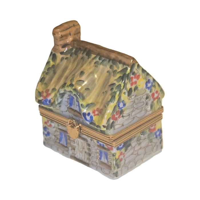 The painter's artistry shows on this Yellow Cottage House Limoges box