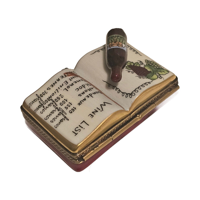 Fine art lovers will admire this Wine List Book Limoges box