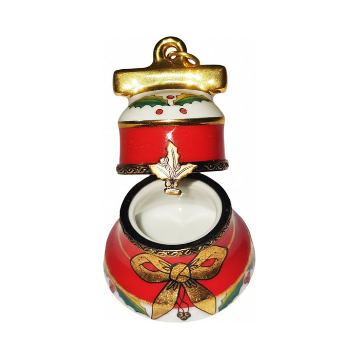 The painter's artistry shows on this Christmas Bell Ornament Limoges box