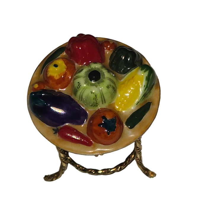 Fruit Basket on Gold Stand