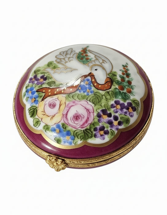 Burgundy Dove Box for Home Decor