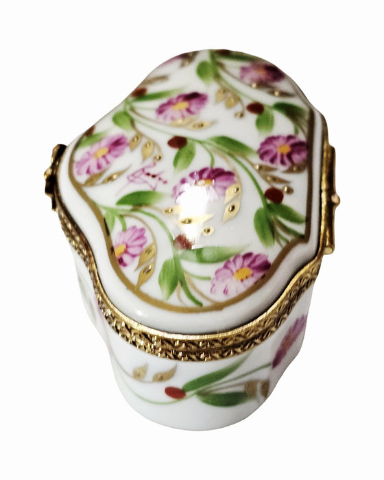 Pink Floral Scalloped Elegance Box for Home Décor