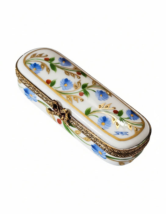 Blue Floral Needle Elegance Keepsake