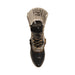 The painter's artistry shows on this White Black Striped Victorian Boot Limoges box