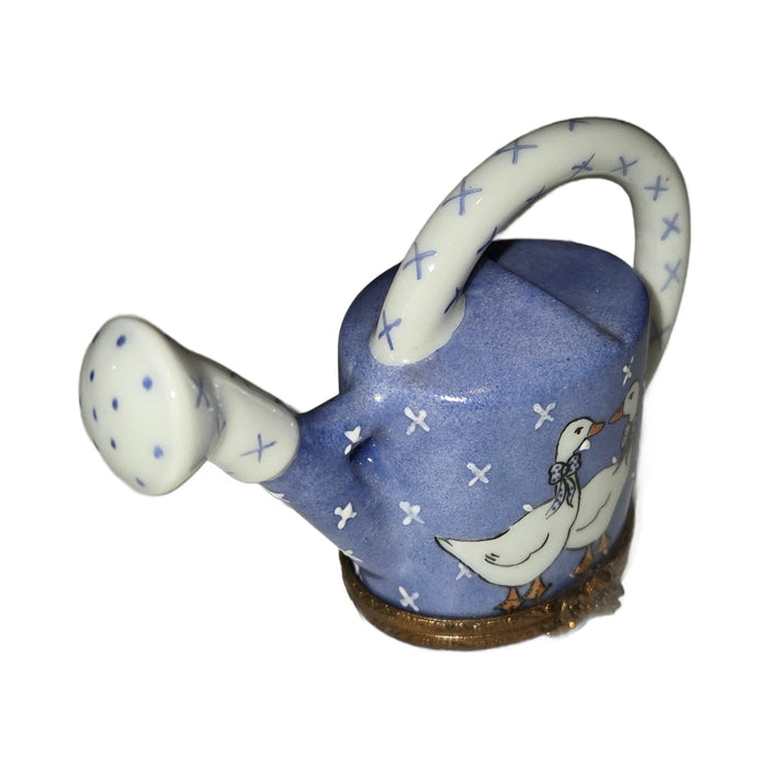 Whimsical Watering Can with Ducks Limoges box, an heirloom-quality piece for collectors